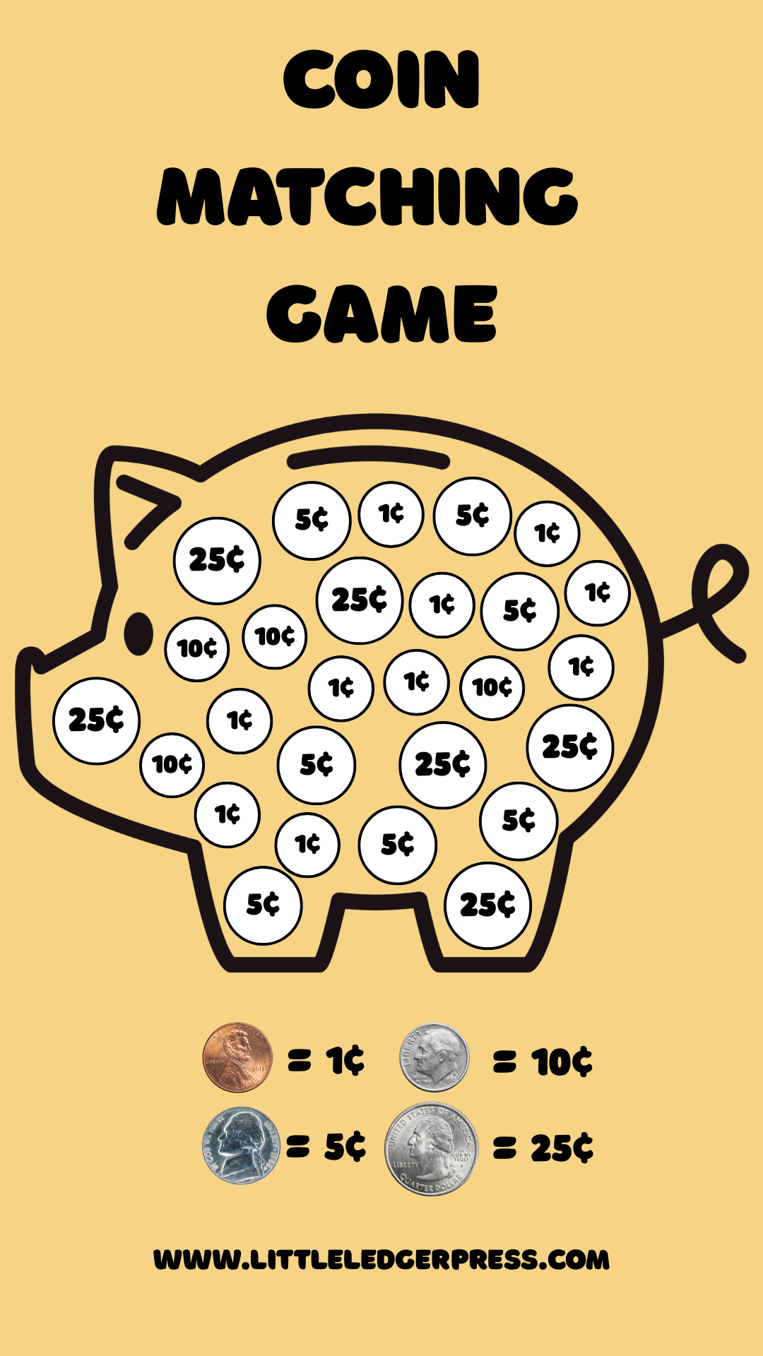 Coin Matching - Paper Piggy Bank Game